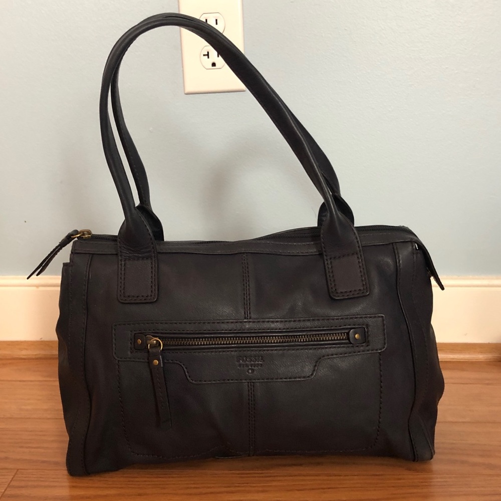 Fossil Navy Blue Shoulder Purse